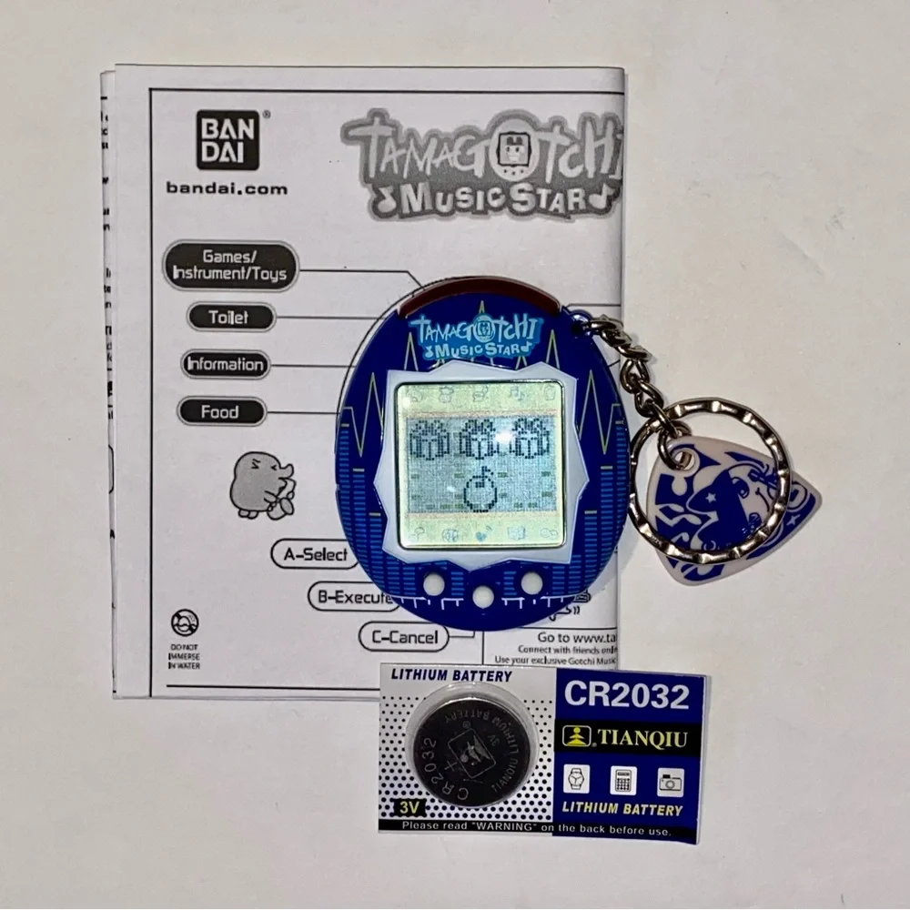 ✨ Tamagotchi Connection V6 2004 Original Music Star Bar Frequency Electric Blue